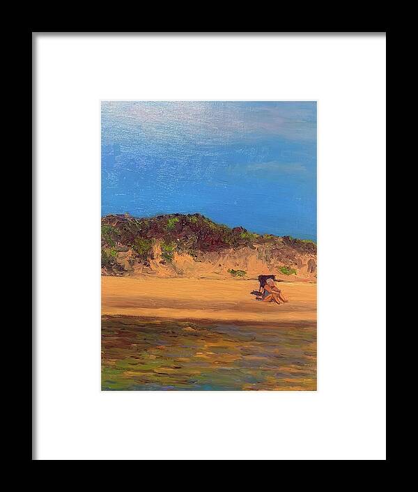 Cape Cod Wellfleet Beach Framed Print featuring the painting Duck Harbor by Beth Riso