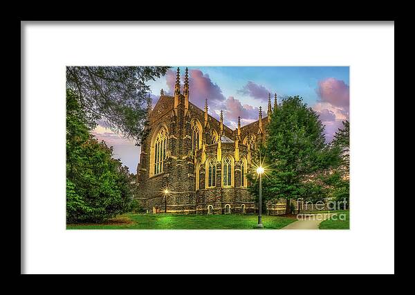 Church; Chapel; Duke Chapel Framed Print featuring the photograph Duke Chapel at Durham by Shelia Hunt