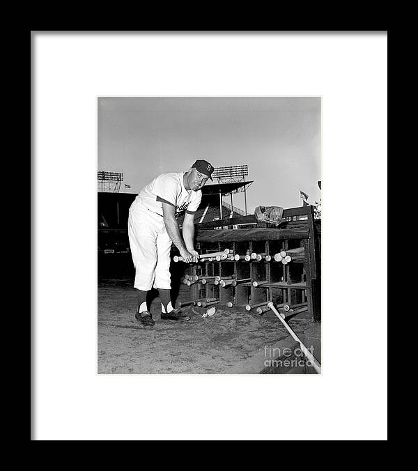 1950-1959 Framed Print featuring the photograph Duke Snider by Olen Collection