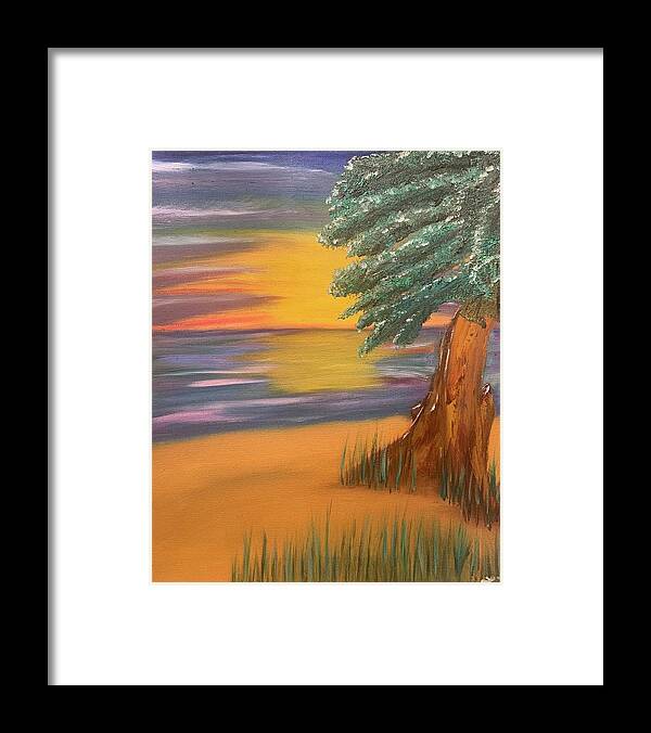 Oil Framed Print featuring the painting Dune Dreaming by Lisa White