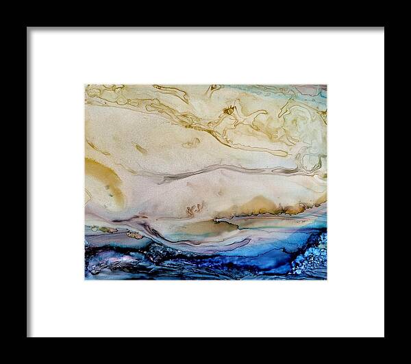 Cloud Framed Print featuring the painting Dune walk by Angela Marinari