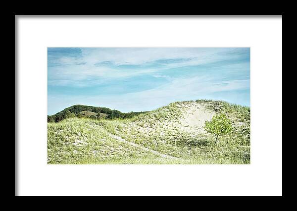 Lake Michigan Framed Print featuring the photograph Dune Walk by Kathi Mirto
