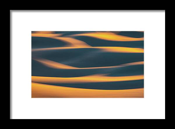 Abstract Framed Print featuring the photograph Dunes In Motion by David Downs