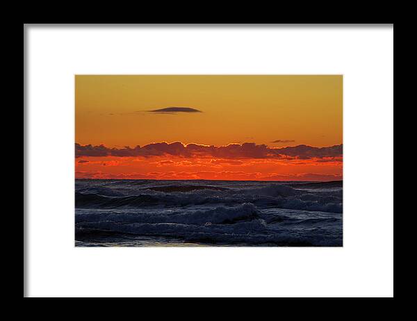 Oregon Framed Print featuring the photograph Dusk and waves Oregon coast by Jeff Swan