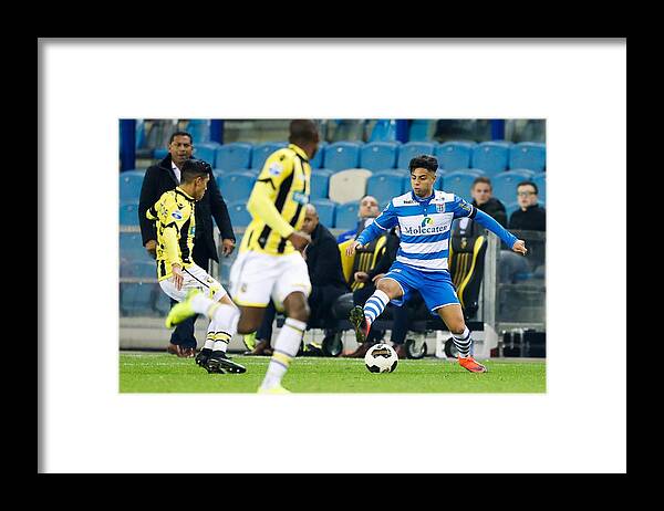People Framed Print featuring the photograph Dutch EredivisieVitesse Arnhem v PEC Zwolle by VI-Images