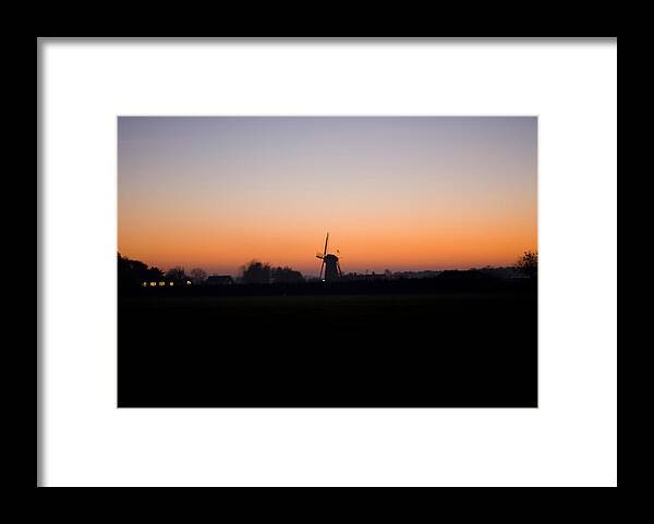 Magazine Cover Framed Print featuring the photograph Dutch Windmill at sunset by Lyn Holly Coorg