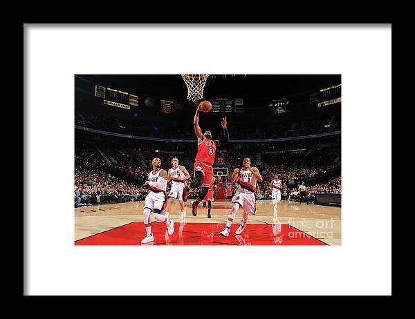 Nba Pro Basketball Framed Print featuring the photograph Dwyane Wade by Cameron Browne