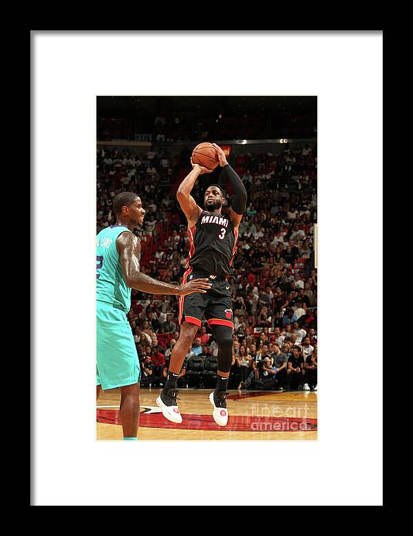 Nba Pro Basketball Framed Print featuring the photograph Dwyane Wade by Oscar Baldizon