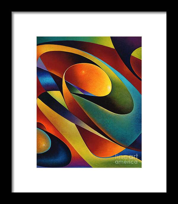 Curvismo Framed Print featuring the painting Dynamic Series #12 by Ricardo Chavez-Mendez