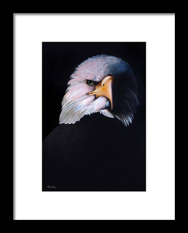 Eagle Framed Print featuring the painting Eagle Eye by Brent Ander