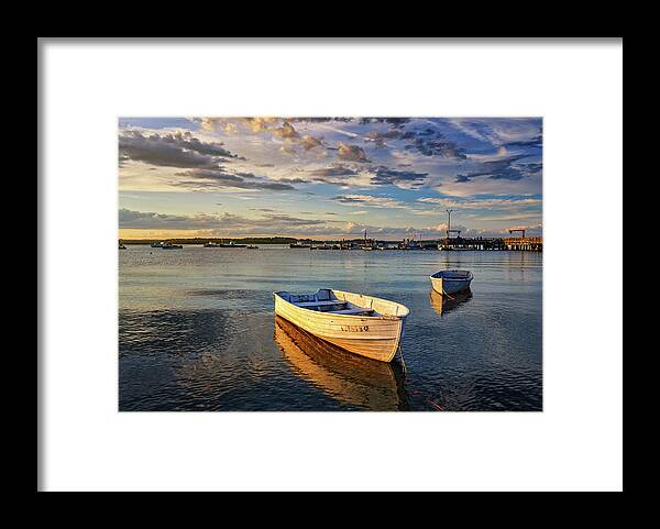 Maine Framed Print featuring the photograph Early Evening on the Nonesuch RIver by Rick Berk