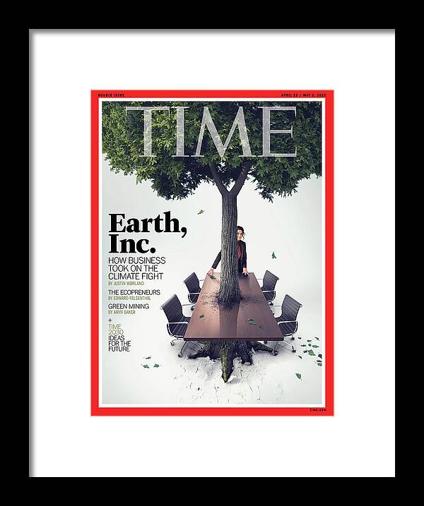 Earth Inc Framed Print featuring the photograph Earth, Inc. - The Privatization of Climate Change by Photo illustration by CJ Burton for TIME