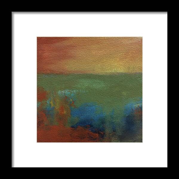 Landscape Framed Print featuring the mixed media Earthy by Linda Bailey