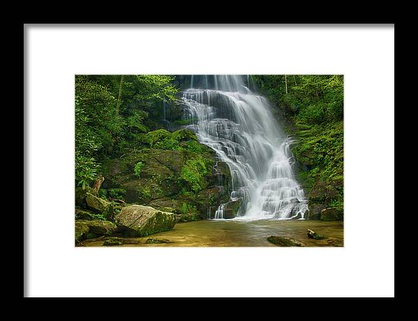 Waterfall Framed Print featuring the photograph Eastatoe Falls by Melissa Southern