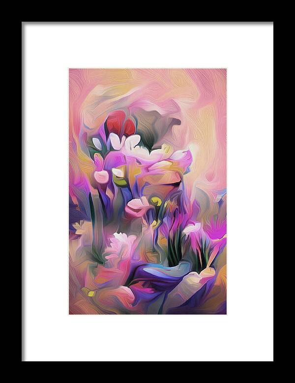  Framed Print featuring the digital art Easter Flowers by Michelle Hoffmann