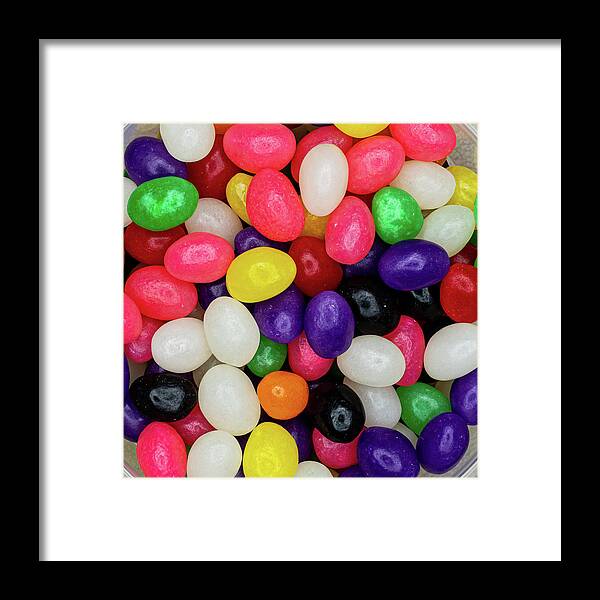 Jelly Beans Framed Print featuring the photograph Easter Jelly Beans by Amelia Pearn