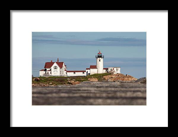 Eastern Framed Print featuring the photograph Eastern Point Light 2 by Denise Kopko
