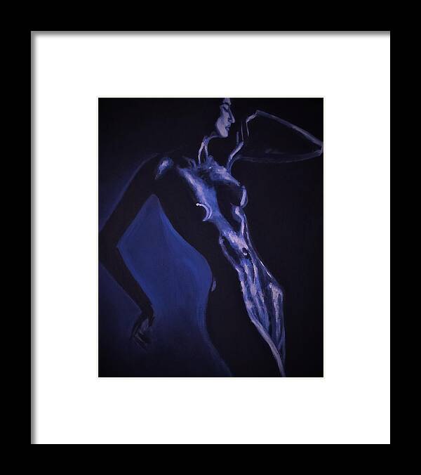 Beautiful Framed Print featuring the painting Eclipse by Jarko Aka Lui Grande