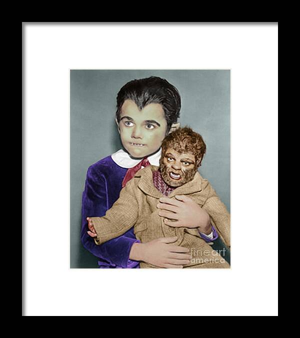 Eddie Munster Framed Print featuring the photograph Eddie Munster and his werewolf by Franchi Torres
