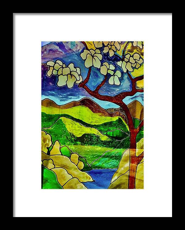Stained Glass Framed Print featuring the photograph Eden by Kerry Obrist