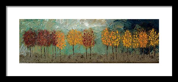 Trees Framed Print featuring the painting Edge of the Forest II by Linda Bailey