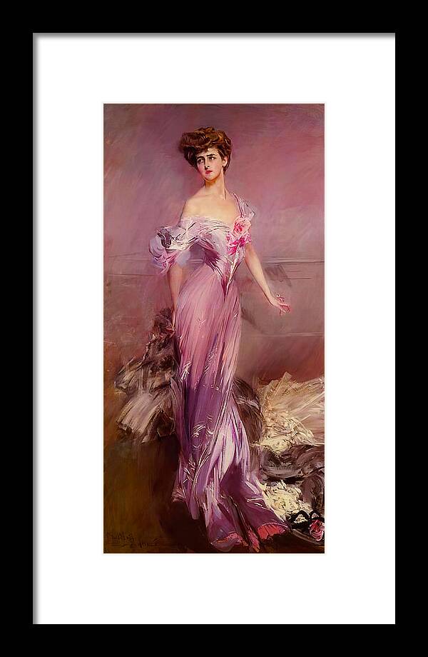 Lady Dressed In Purple Framed Print featuring the photograph Edwardian Lady In Purple by Unknown Artist