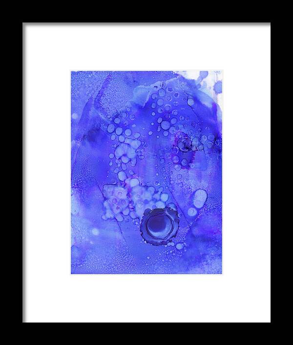 Blue Framed Print featuring the painting Effervesce 3 by Christy Sawyer