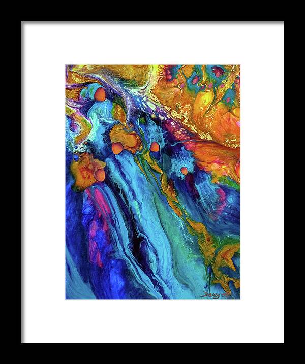 Spiritual Feminine Art Framed Print featuring the painting Effervescence by Darcy Lee Saxton