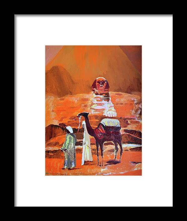 Camel Framed Print featuring the painting Egypt Light by Enrico Garff