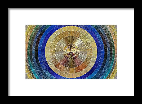 Sapphire Framed Print featuring the digital art Egyptian Sapphire Sun by David Manlove