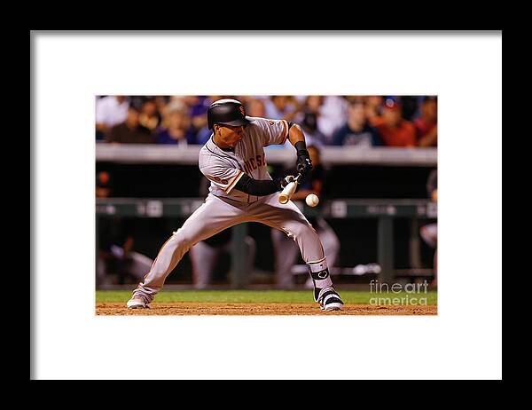 American League Baseball Framed Print featuring the photograph Ehire Adrianza by Justin Edmonds
