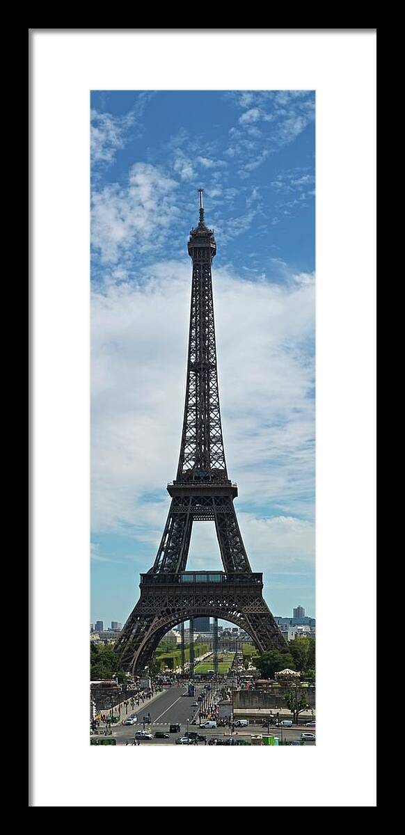 Eiffel Framed Print featuring the photograph Eiffel Tower Panorama by Sean Hannon
