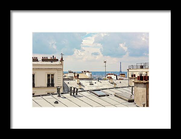 Montmartre Framed Print featuring the photograph Eiffel View from Montmartre by Melanie Alexandra Price