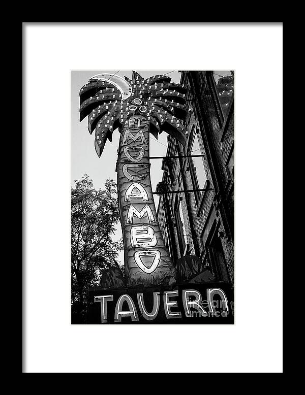 Toronto Framed Print featuring the photograph El Mocambo in Black and White by Lenore Locken