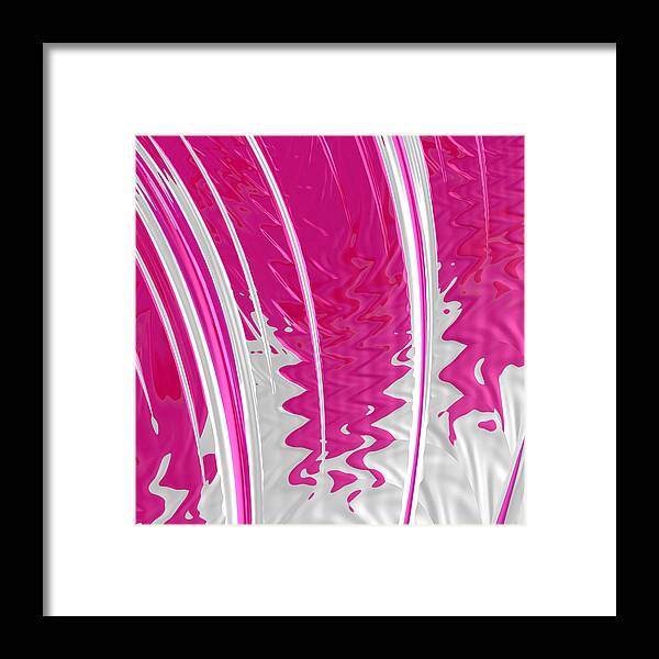 Fractsl Framed Print featuring the digital art Electric Pink by Bonnie Bruno