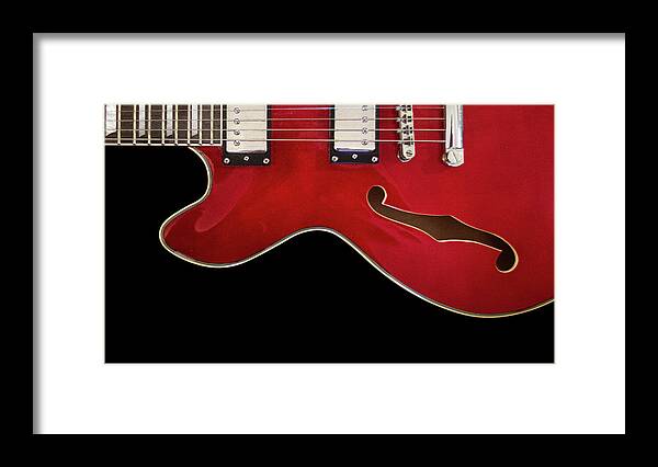 Electric Spanish Framed Print featuring the photograph Electric Spanish Guitar Detail by Bob Decker
