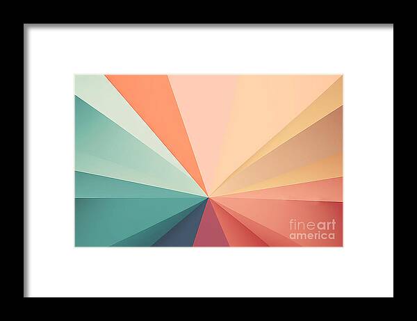 Pattern Framed Print featuring the painting Elegant Soft Color Background Triangle by N Akkash