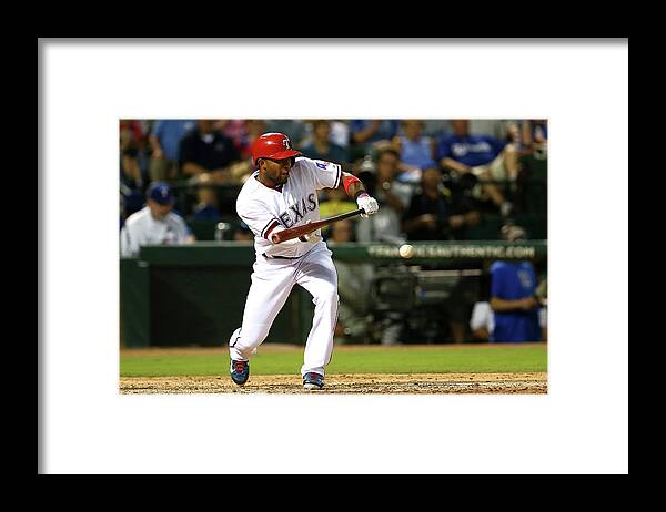 People Framed Print featuring the photograph Elvis Andrus by Sarah Crabill