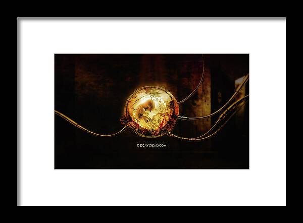 Decaydead Framed Print featuring the digital art Embryodead by Argus Dorian