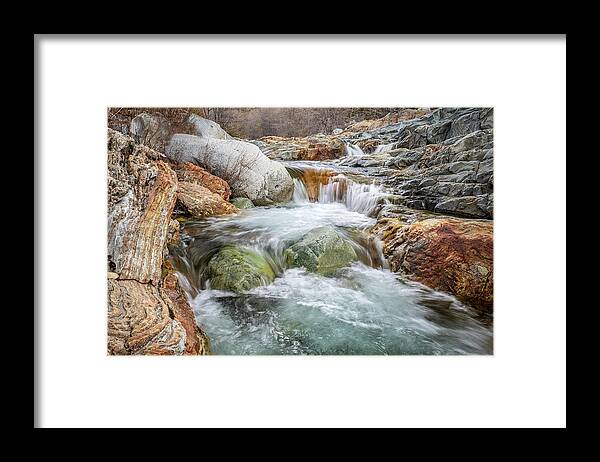 River Framed Print featuring the photograph Emerald Pools Mini Waterfall by Gary Geddes