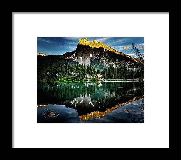 Emerald Lake Lodge  Yoho National Park B.c. Framed Print featuring the photograph Emerald Lake Lodge by Darcy Dietrich