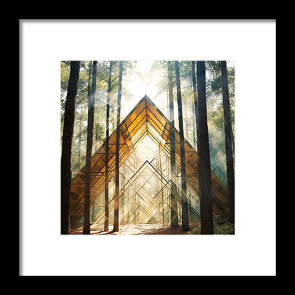 Architecture And Nature Framed Print featuring the painting Emerald Paradise of the Mountains - Architect Art by Lourry Legarde