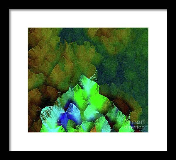 Silk-featherbrush Framed Print featuring the mixed media Emerald Rose of the Heart by Aberjhani