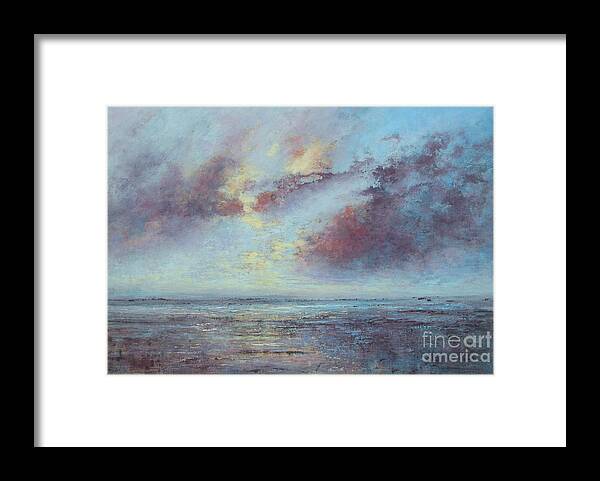 Seascape Framed Print featuring the painting Emotional Intensity by Valerie Travers