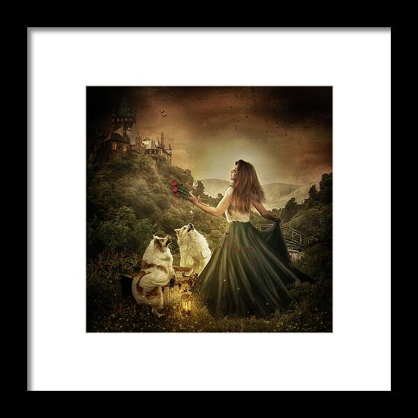 Woman Framed Print featuring the digital art Enchantment by Maggy Pease