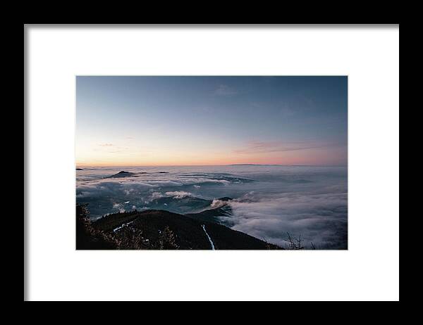 Courage Framed Print featuring the photograph End of day, beginning of night by Vaclav Sonnek