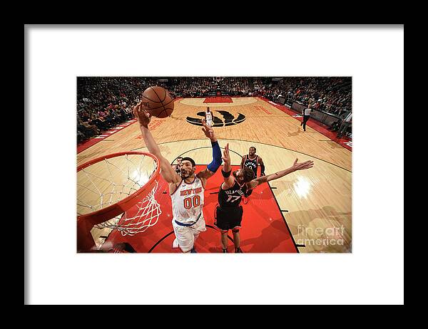Nba Pro Basketball Framed Print featuring the photograph Enes Kanter by Ron Turenne