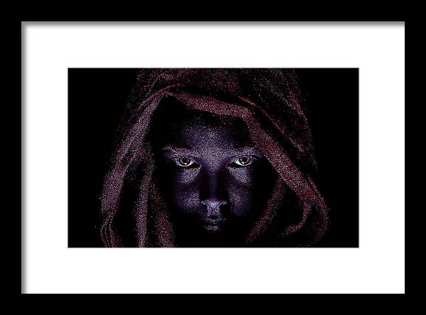 Enigma Framed Print featuring the mixed media Enigma by Alex Mir