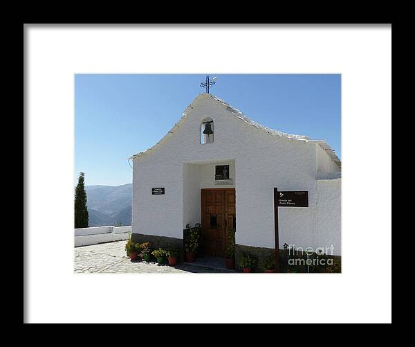 Ermita Del Padre Eterno Framed Print featuring the photograph Ermita del Padre Eterno - Alpajurra - Spain by Phil Banks