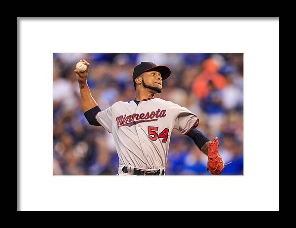 National League Baseball Framed Print featuring the photograph Ervin Santana by Brian Davidson